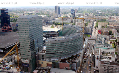 Warszawa z tarasu widokowego na 30 pietrze Palacu Kultury...