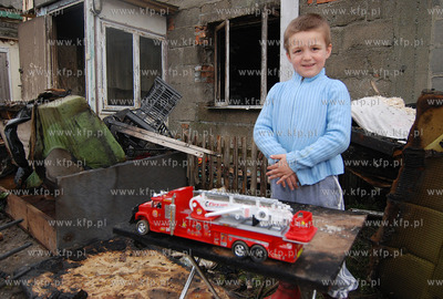 5-letni Sebastian Miszkowski ze wsi Barlomino w gminie...