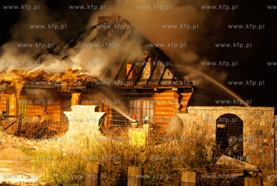 Pozar goralskiego domu na ulicy Warzywniczej w Wejherowie,...