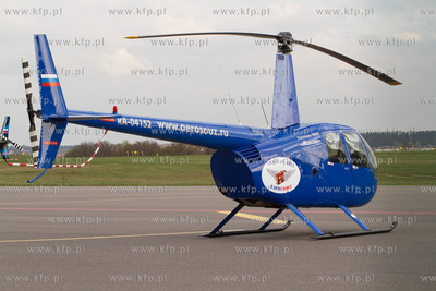 Gdansk Rebiechowo. Nz. Smiglowce Robinson R44. Wizyta...