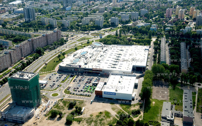 Gdansk Przymorze z lotu ptaka. Ul. Obroncow Wybrzeza...