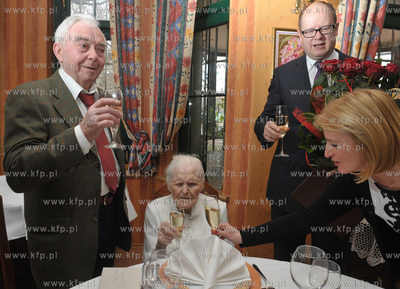 Setne urodziny Janiny KIerat mieszkanki Gdanska.Przyjecie...