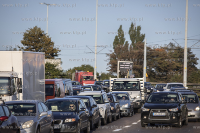 Korek na ulicy Armii Krajowej w Gdańsku.
03.10.2019
fot....