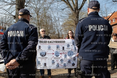 Gdańsk. Protest przed Politechniką Gdańską w zwiążku...