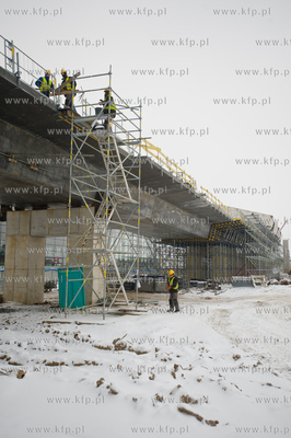 Gdansk. Rebiechowo. Budowa Pomorskiej Kolei Metropolitalnej....