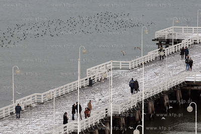 Zimowy Sopot, widok z latarni morskiej. Nz. molo
19.01.2009
fot....