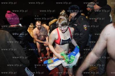 Kaliningrad, Rosja. Swieto Chrztu Panskiego podczas...