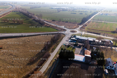 Węzeł drogowy Żuławy Zachód - Koszwały. 8.02.2025fot....