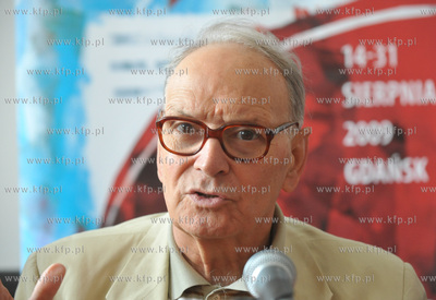 Ennio Morricone dzien przed koncertem w Gdansku na...