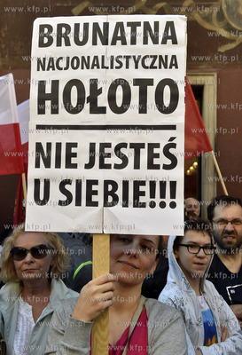 Gdańsk. Przedproże Ratusza Głównego Miasta. Prodemokratyczna...