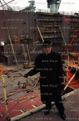 Janusz Szlantaprezes zarzadu Stocznia Gdynia S.A.18.01.2001fot....