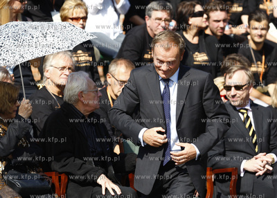 Gdansk. Wmurowania kamienia wegielnego pod budowe Teatru...