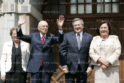 Gdansk. Dwor Artusa. Powitanie przez Prezydenta RP...