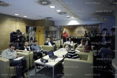 Ergo Arena. Konferencja prasowa zenskiego zespolu siatkarskiego...