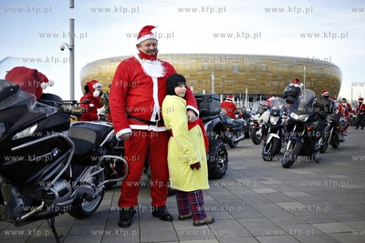 Gdansk. XIII edycja parady Mikolaje na Motocyklach....