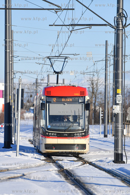 Tramwaj pesa jazz duo na pętli Ujeścisko. 14.02.2021...
