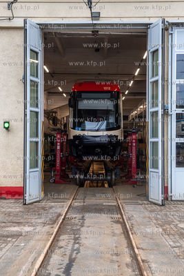 Zajezdnia tramwajowa Wrzeszcz. Hala napraw. 26.01.2024...