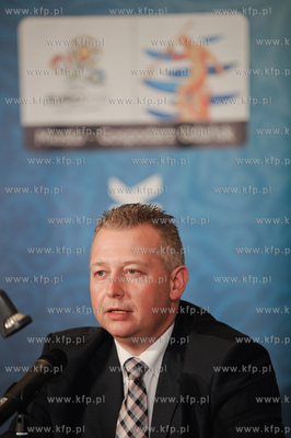 Gdansk. Sala Rady Miasta. Konferencja prasowa Niemieckiej...