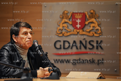 Gdansk. Ergo Arena.Konferencja prasowa Delegacji Miedzynarodowej...