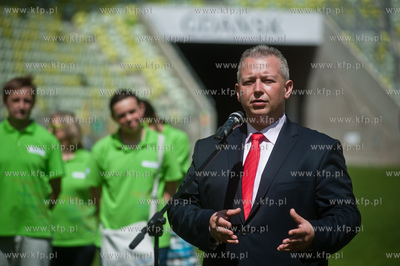 Gdansk. Stadion PGE Arena. Konferencja prasowa pt....