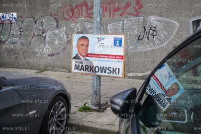 Gdynia. Kampania wyborcza do samorzadu. Plakat wyborcz...