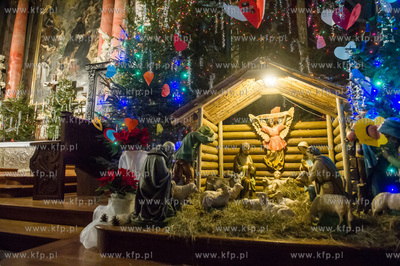 Gdansk. Szopka Bozonarodzeniowa w kosciele sw. Ignacego...