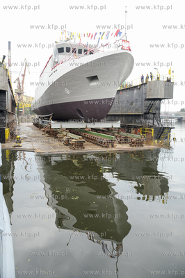 Gdansk  Stocznia Remontowa Shipbuilding Chrzest i wodowanie...