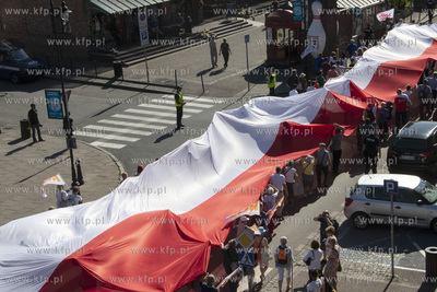 Gdańsk. Święto Wolności i Solidarności. Przemarsz...
