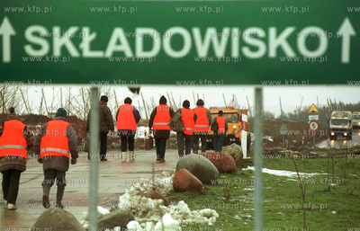Zaklad Utylizacyjny w Gdansku Szadolkach. Protestujacy...