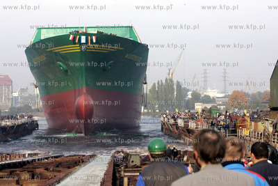 Stocznia Gdansk. S.A. Wodowanie statku WESTERDIEK,...