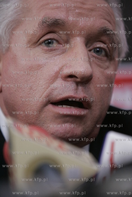 Gdansk, siedziba Samoobrony. Konferencja prasowa Andrzeja...