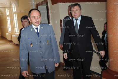 Gdansk, Komenda Wojewodzka Policji. Jerzy Miller, Minister...