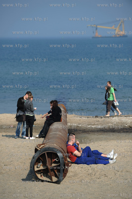 Wiosna na plazy w Gdansku Brzeznie.26.03.2010fot....