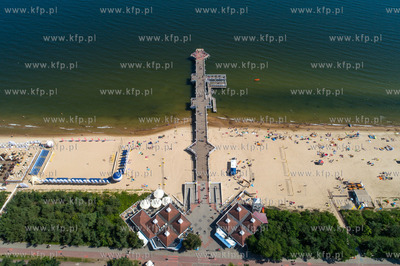 Gdańsk, Brzeźno, molo, plaża, ścieżki rowerowe.22.07.2017...