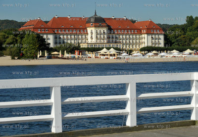 Widok z sopockiego mola na Grand Hotel. 01.09.2009...