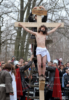 Wejherowo. Droga Krzyzowa. Inscenizacja Meki Panskiej...