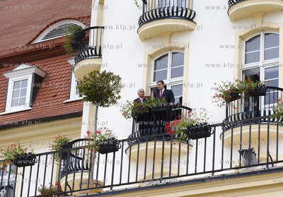 Sopot. Ogrody Grand Hotelu. Spotkanie Prezydentow Grupy...