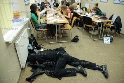 Gdansk. American Corner w budynku glownym WiMBP. Calodobowa...