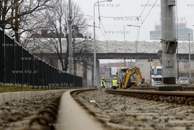 Przebudowa torowiska tramwajowego wzdluz ulicy Jana...