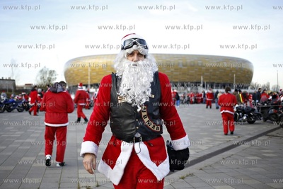 Gdansk. XIII edycja parady Mikolaje na Motocyklach....