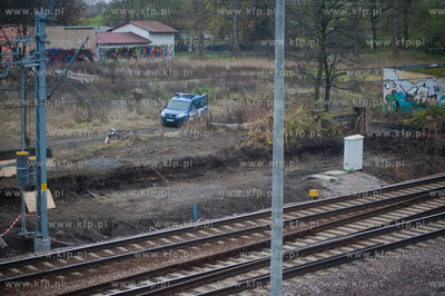 Gdansk. Zabezpieczony przez Policje teren Centrum Ksztalcenia...