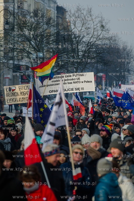 Gdansk. Manifestacja pod haslem W obronie Twojej wolnosci,...