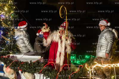 Gdańsk. Przywitanie Swietego Mikolaja oraz zapalenie...