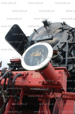 3 cylindrowa lokomotywa z 1939 r, zbudowana w Berlinie,stoi...