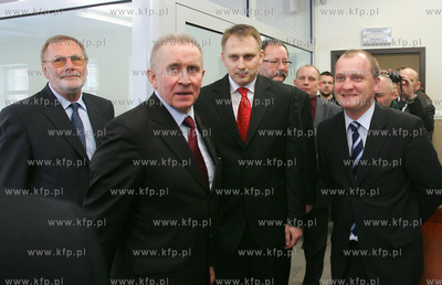 Szczecin. Minister sprawiedliwosci Andrzej Czuma na...