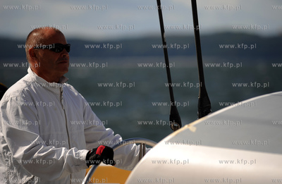 Zatoka Gdanska. Katamaran Gemini 3, na ktorym Roman...