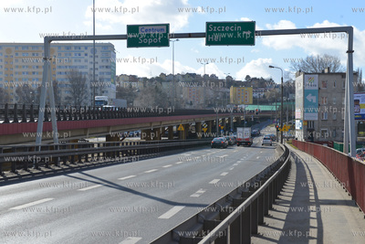 Gdynska dzielnica Grabówek - okolice skrzyzowania...