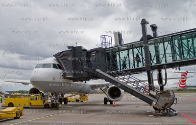 Port Lotniczy Gdansk. Nz.Airbus 320 linii Lufthansa.
22.06.2014
fot....