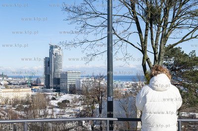Gdynia. Zimowy widok z Kamiennej Góry. 15.02.2021...