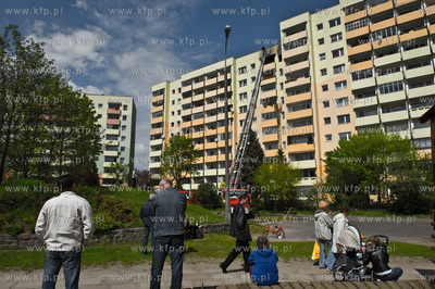 W Gdansku Zaspie wybuchl pozar w jednym z mieszkan...